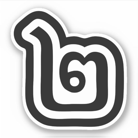 Thaise script nummer 2 / Twee / ๒ (Song) Sticker (Voorkant)