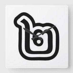 Thaise script nummer 2 / Twee / ๒ (Song) Vierkante Klok