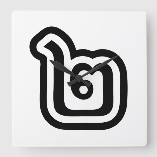 Thaise script nummer 2 / Twee / ๒ (Song) Vierkante Klok (Voorkant)