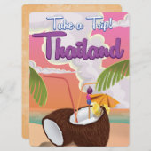 Thaise strandvakantieposter kaart (Voorkant / Achterkant)