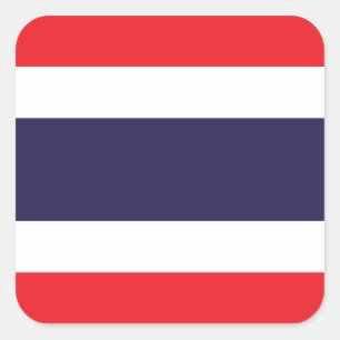 Thaise/Thaise vlag Vierkante Sticker