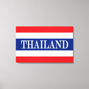 Thaise vlag canvas afdruk