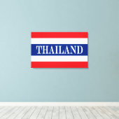 Thaise vlag canvas afdruk (Insitu (Houten vloer))