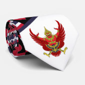 Thaise vlag en Embleem van Thailand Nationale Prid Stropdas (Opgerold)