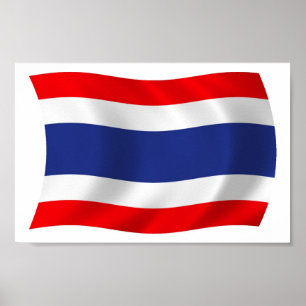 Thaise vlag Poster afdrukken