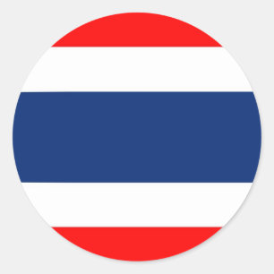 Thaise vlag ronde sticker