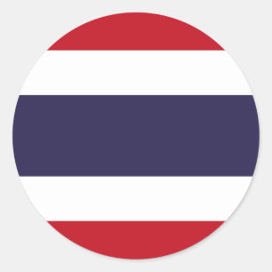 Thaise vlag ronde sticker