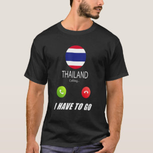 Thaise vlag Souvenir Thailand belt op zijn beurt T-shirt
