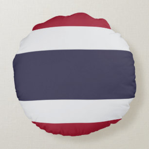 Thaise vlag (Thailand) Rond Kussen