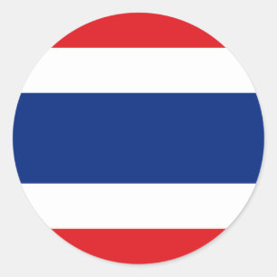 Thaise vlaggen ronde sticker