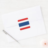Thaise vlaggen vierkante sticker (Envelop)