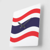 Thaise vlaggolven vierkante klok (Hoek)