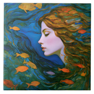 “Thalassa” - Vrouwen in water Tegeltje