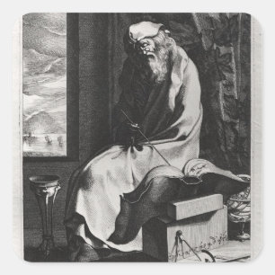 Thales of Miletus Vierkante Sticker