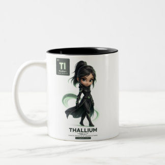 Thallium (Tl) Element City™ | Schattige 3D Wetensc Tweekleurige Koffiemok