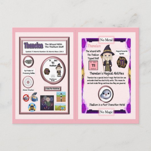 Thanelen Tovenaar - Thallium Element Briefkaart (Voorkant)