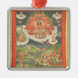 Thangka van het Paradijs Amitabha Metalen Ornament