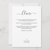 Thank Bridesmaid with Photo and Typography (Achterkant)