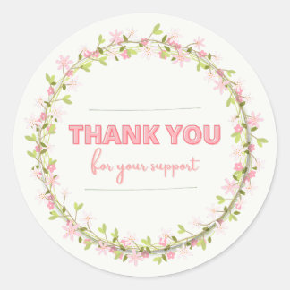 THANK FOR YOU SUPPORT RONDE STICKER
