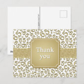 Thank You 65 Number Pattern Gold/White Briefkaart (Voorkant / Achterkant)