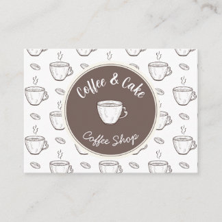 Thank you and Logo Card for Small Coffee Shop Informatiekaartje