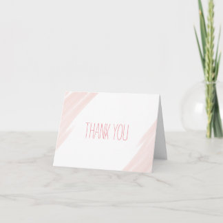 Thank you Baby Shower Card Blush Watercolor Bedankkaart