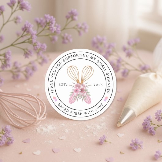 Thank You Bakery Product Business Labels