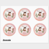 Thank You Berry Much Baby Shower Round Sticker (Feuille)