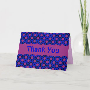Thank You blue and purple dots Bedankkaart