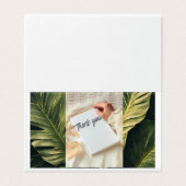 Thank You Botanical Greenery Card with Blue Brush  (Outside Unfolded)