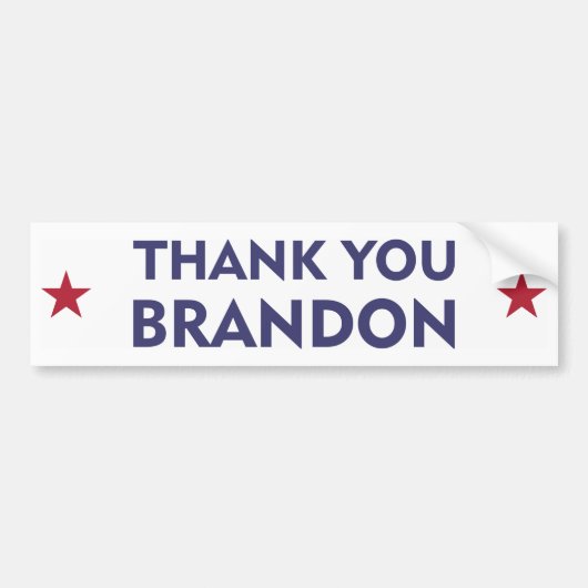 Thank You Brandon Bumpersticker (Voorkant)