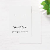 Thank You Bridesmaid Earring Display Cards (Bureau)