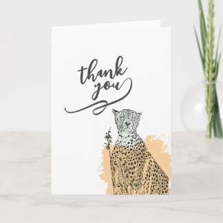 Thank you card - Cheetah Bedankkaart