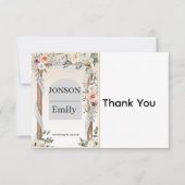 Thank You Card Elegant Wedding Bedankkaart (Voorkant)