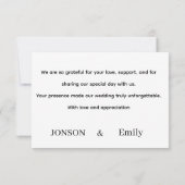 Thank You Card Elegant Wedding Bedankkaart (Achterkant)