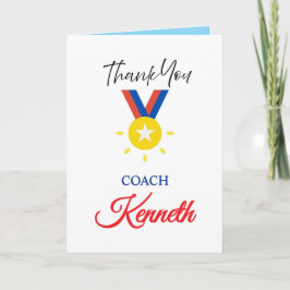 Thank You Card for Sports Coach, Appreciation Card Aankondiging