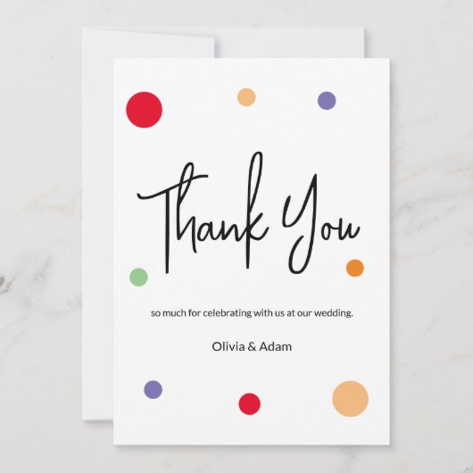 Thank You Card for wedding Kaart (Voorkant)