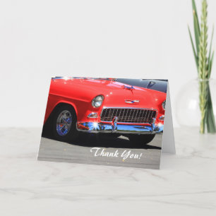 Thank You Classic Red Car greeting card Bedankkaart