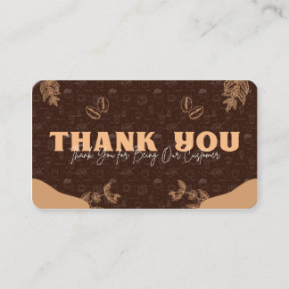 Thank You Coffee Lover Thank You Card Visitekaartje