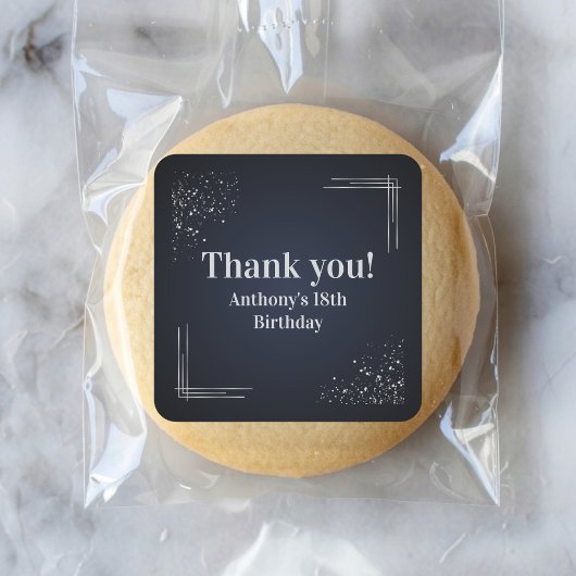 Thank you Custom 18th Birthday Party Favor Sticker