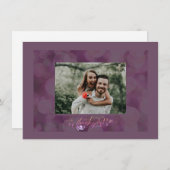 Thank You Fancy Script Photo Bubble Frame Card Bedankkaart (Voorkant / Achterkant)