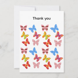 Thank you Flat Greeting Card Kaart