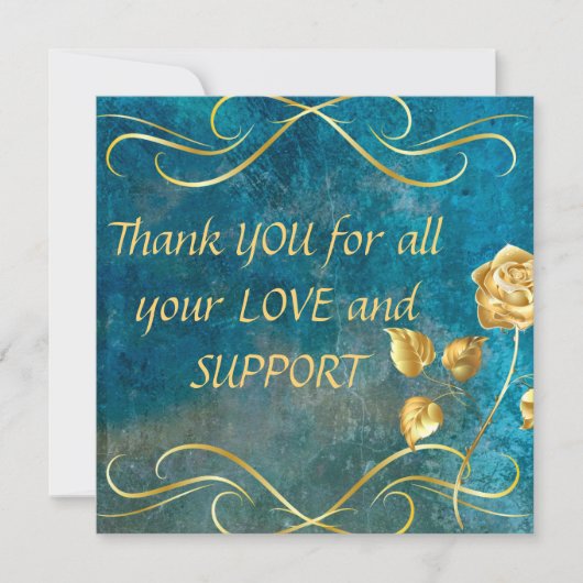 Thank You For all your Love and Support -Card (Voorkant)