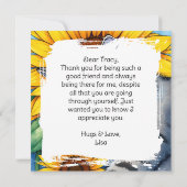 Thank you for Being There Personalized  Kaart (Achterkant)