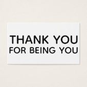 Thank You For Being You Gift Insert Card (Devant)
