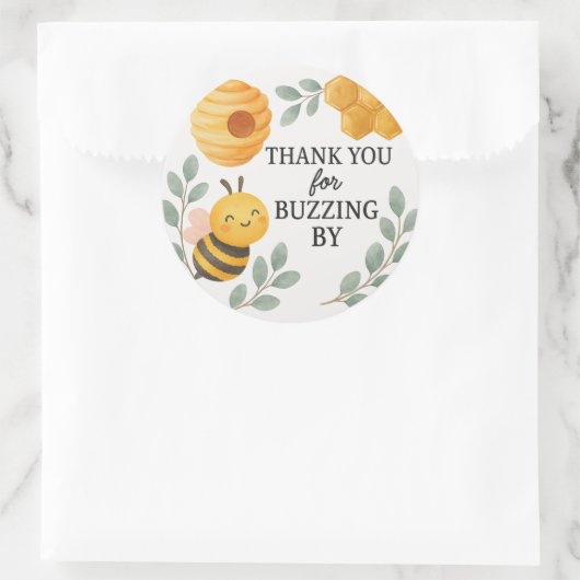 Thank You for Buzzing By Bee Label (Tas)