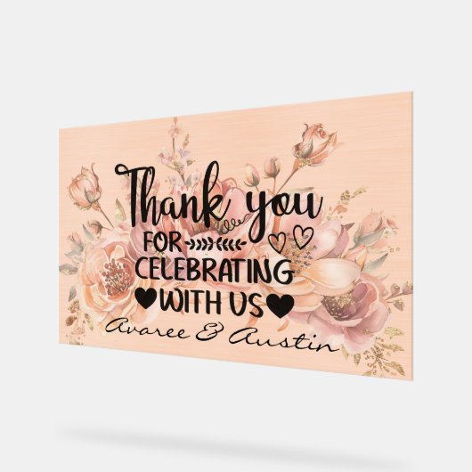 Thank You for Celebrating With Us Wedding (Angle)