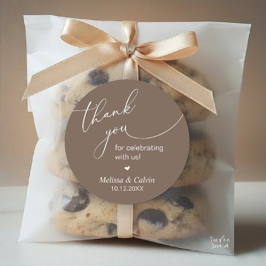 Thank you for celebrating with us Wedding Sticker