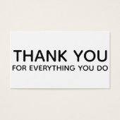 Thank You For Everything You Do Gift Insert Card (Devant)