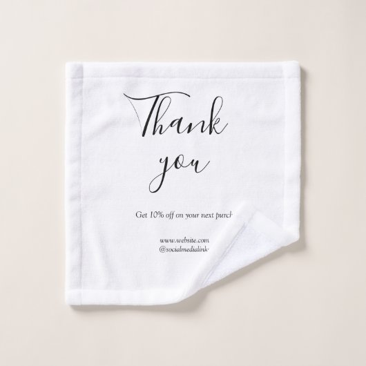 Thank you for order discount code website social b (Gant de toilette)